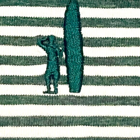 johnnie-O Hangin' Out Striped Polo Shirt Men's L - Green and White Cal Poly NWT - Picture 7 of 16